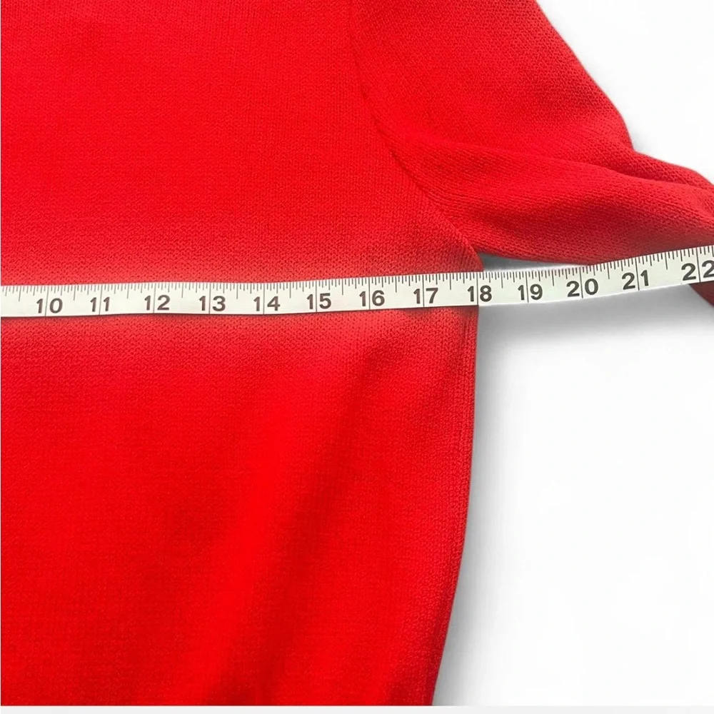 Vintage St. John knit Vibrant Red Skirt Set in good condition